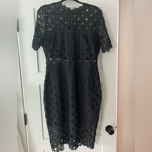 lulus cut out black lace dress